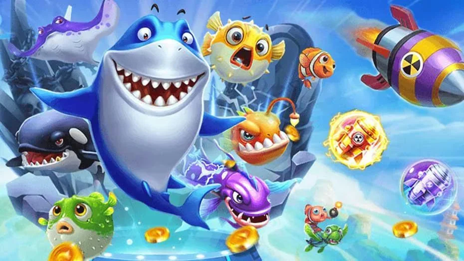 Visual aksi bawah laut untuk permainan tembak ikan MPO888